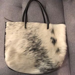 Lover Fighter - Cow Hair, Pure Leather Tote Bag
